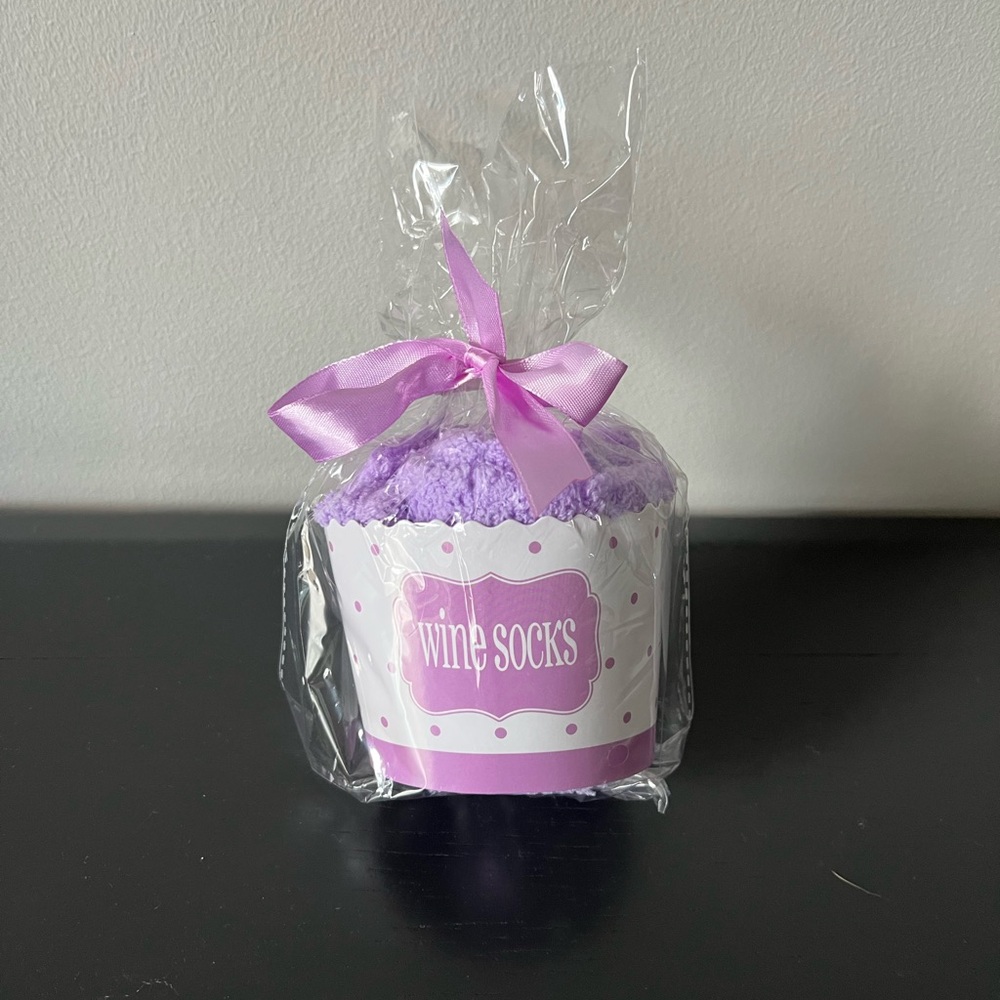 Wine Socks Soft Purple Fuzzy Socks NWT